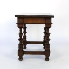 Low French Walnut Table With Beautifully Turned Legs And Box Stretcher - 1363544