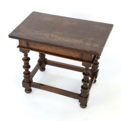 Low French Walnut Table With Beautifully Turned Legs And Box Stretcher - 1363546