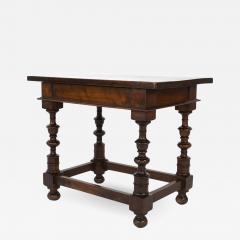 Low French Walnut Table With Beautifully Turned Legs And Box Stretcher - 1363808