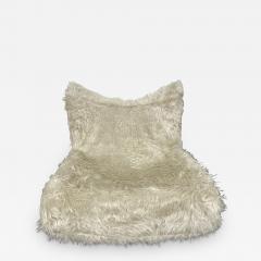 Low Slung Vintage Swivel Chair in New Fur - 2592604