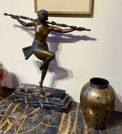 Luc Lanel Christofle Metal Vase by Luc Lanel Circa 1925 Art Deco Collection - 4134437