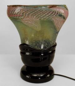 Luca Nichetto Italian 1960s Venetian Murano Glass Oval Shaped Table Lamp - 467661