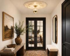 Luca for Fermaluce Cream Resin Brass Flush Mount Light Italy 2022 Labeled - 4723044