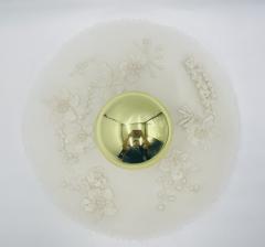 Luca for Fermaluce Cream Resin Brass Flush Mount Light Italy 2022 Labeled - 4723046