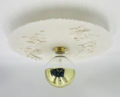 Luca for Fermaluce Cream Resin Brass Flush Mount Light Italy 2022 Labeled - 4723047