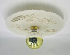 Luca for Fermaluce Cream Resin Brass Flush Mount Light Italy 2022 Labeled - 4723048