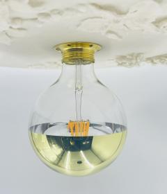 Luca for Fermaluce Cream Resin Brass Flush Mount Light Italy 2022 Labeled - 4723050