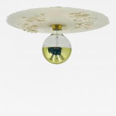 Luca for Fermaluce Cream Resin Brass Flush Mount Light Italy 2022 Labeled - 4730145