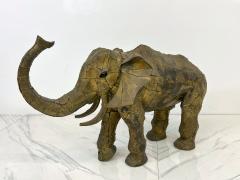 Luciano Bustamante Monumental Luciano Bustamante Brass Patchwork Elephant Sculpture 1970s - 3703345