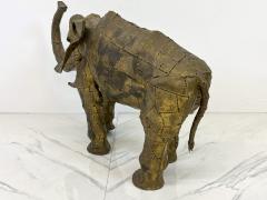 Luciano Bustamante Monumental Luciano Bustamante Brass Patchwork Elephant Sculpture 1970s - 3703347