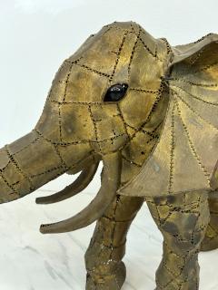 Luciano Bustamante Monumental Luciano Bustamante Brass Patchwork Elephant Sculpture 1970s - 3703349