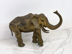 Luciano Bustamante Monumental Luciano Bustamante Brass Patchwork Elephant Sculpture 1970s - 3703350