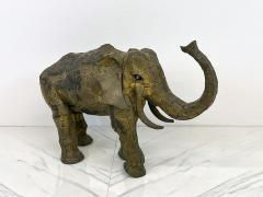 Luciano Bustamante Monumental Luciano Bustamante Brass Patchwork Elephant Sculpture 1970s - 3703351