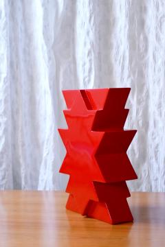 Luciano Florio Paccagnella Memphis Style Ceramic Vase ILIOS by Florio Keramia 1990s - 4816376