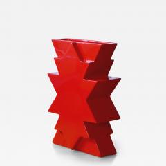 Luciano Florio Paccagnella Memphis Style Ceramic Vase ILIOS by Florio Keramia 1990s - 4817497