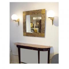 Luciano Frigerio A Square Wall Mirror in Cast Bronze model Juanita by Luciano Frigerio - 255643