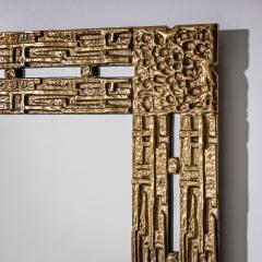 Luciano Frigerio Brass Mirror attributed to Luciano Frigerio Italy 1970s - 4721568