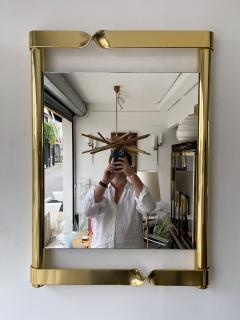 Luciano Frigerio Brass Mirror by Luciano Frigerio Italy 1970s - 2543150