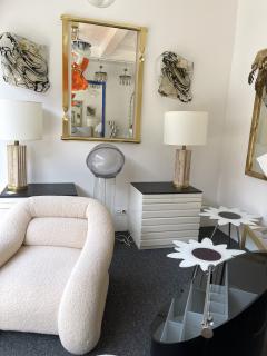 Luciano Frigerio Brass Mirror by Luciano Frigerio Italy 1970s - 4484036