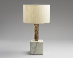 Luciano Frigerio Bronze Marble Table Lamp by Luciano Frigerio Italy 1970s - 1828938