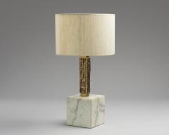 Luciano Frigerio Bronze Marble Table Lamp by Luciano Frigerio Italy 1970s - 1828941