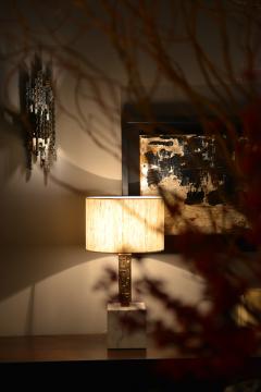 Luciano Frigerio Bronze Marble Table Lamp by Luciano Frigerio Italy 1970s - 1828942