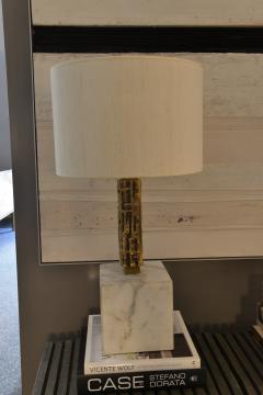 Luciano Frigerio Bronze Marble Table Lamp by Luciano Frigerio Italy 1970s - 1828946