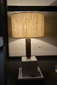Luciano Frigerio Bronze Marble Table Lamp by Luciano Frigerio Italy 1970s - 1828947
