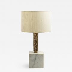 Luciano Frigerio Bronze Marble Table Lamp by Luciano Frigerio Italy 1970s - 1829508