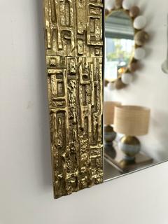 Luciano Frigerio Gilt Brass Sculpture Mirror by Luciano Frigerio Italy 1970s - 2960977