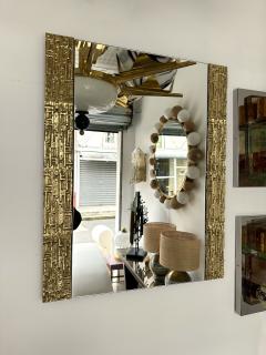 Luciano Frigerio Gilt Brass Sculpture Mirror by Luciano Frigerio Italy 1970s - 2960979