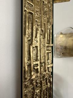 Luciano Frigerio Gilt Brass Sculpture Mirror by Luciano Frigerio Italy 1970s - 2960985