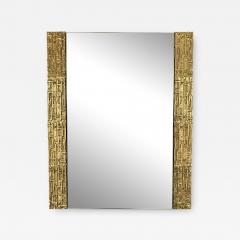Luciano Frigerio Gilt Brass Sculpture Mirror by Luciano Frigerio Italy 1970s - 2963423