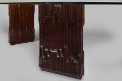 Luciano Frigerio Long Carved Mahogany Dining Table by Frigerio 1970s - 366633