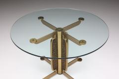 Luciano Frigerio Luciano Frigerio Brass Cast Round Dining Table 1980s - 2315740
