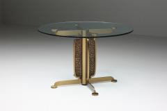 Luciano Frigerio Luciano Frigerio Brass Cast Round Dining Table 1980s - 2315753