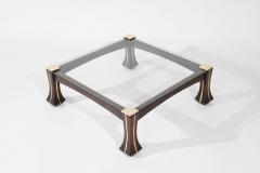 Luciano Frigerio Luciano Frigerio Mahogany and Brass Ussaro Coffee Table C 1970s - 3560040