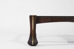 Luciano Frigerio Luciano Frigerio Mahogany and Brass Ussaro Coffee Table C 1970s - 3560042