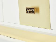 Luciano Frigerio Luciano Frigerio off white lacquered brass commode chest 1970s - 3048444