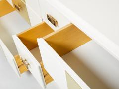 Luciano Frigerio Luciano Frigerio off white lacquered brass commode chest 1970s - 3048448