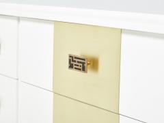 Luciano Frigerio Luciano Frigerio off white lacquered brass commode chest 1970s - 3048451