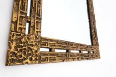 Luciano Frigerio Mid Century Brass Mirror by Luciano Frigerio - 2728600