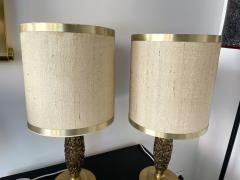 Luciano Frigerio Mid Century Modern Pair of Brass Lamps by Luciano Frigerio Italy 1970s - 2721998