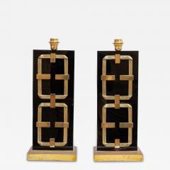 Luciano Frigerio PAIR OF PERSPEX BRASS TABLE LAMPS BY LUCIANO FRIGERIO - 2665999