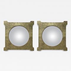 Luciano Frigerio Pair Of Italian Modern Bronze Mirrors By Luciano Frigerio - 4327670