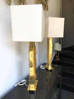 Luciano Frigerio Pair of Brass Lamps by Luciano Frigerio Italy 1970s - 738664