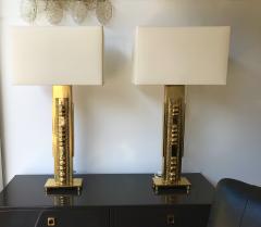 Luciano Frigerio Pair of Brass Lamps by Luciano Frigerio Italy 1970s - 738676