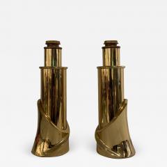 Luciano Frigerio Pair of Bronze Lamps by Luciano Frigerio Italian 1980s - 1753769