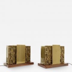 Luciano Frigerio Pair of Italian Bronze Table Lamps by Luciano Frigerio - 2700780