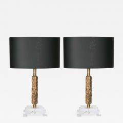 Luciano Frigerio Pair of bronze table lamps - 727773